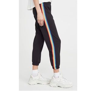 Spiritual Gangster perfect sweatpants rainbow trim